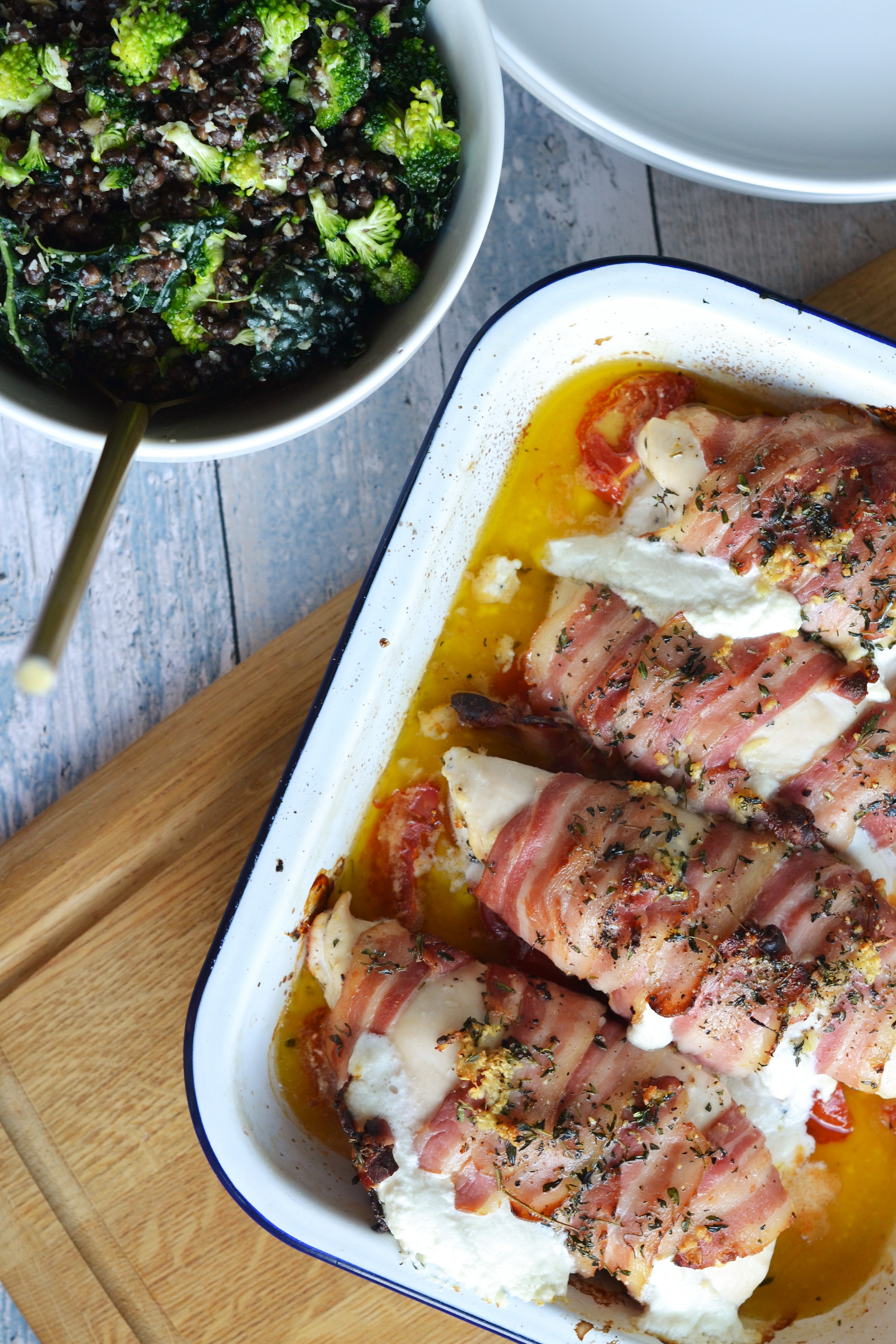 Goats' Cheese Stuffed Chicken with Bacon and Thyme A Bond Girl's Food